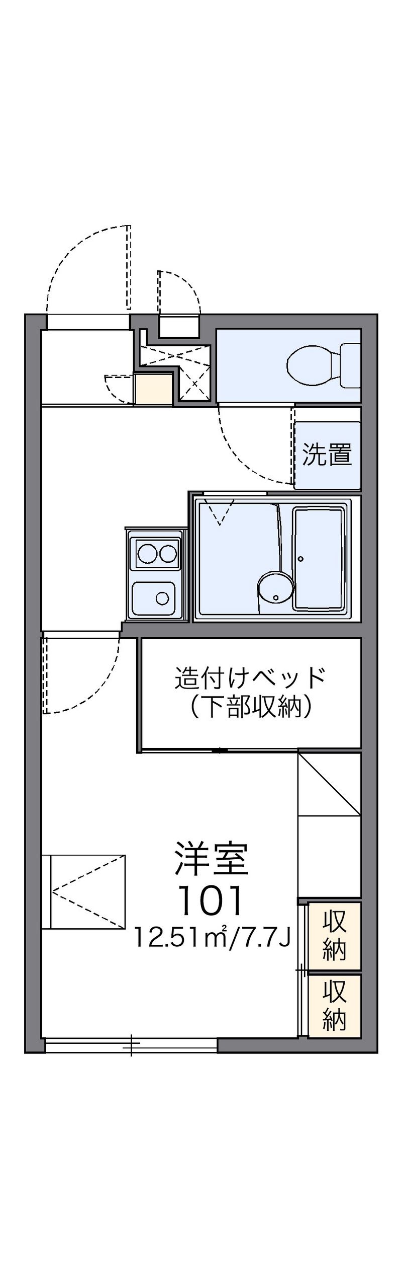 レオパレスベルヴィル 間取図