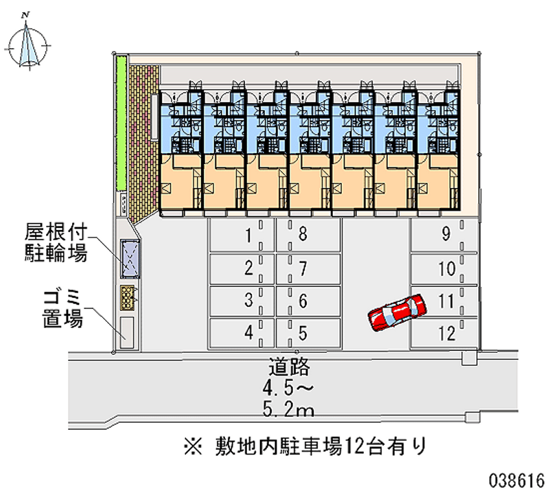 レオパレスブレセイ 区画図