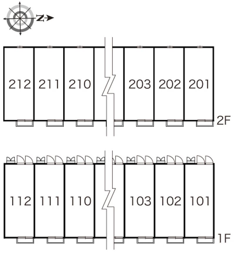 レオパレスエトワール折立Ⅰ 間取配置図