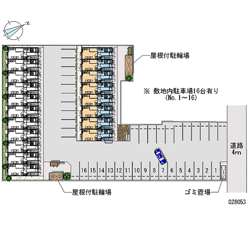 レオパレスフラーリッシュＡ 月極駐車場