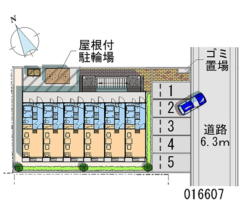 レオパレス駒方 月極駐車場