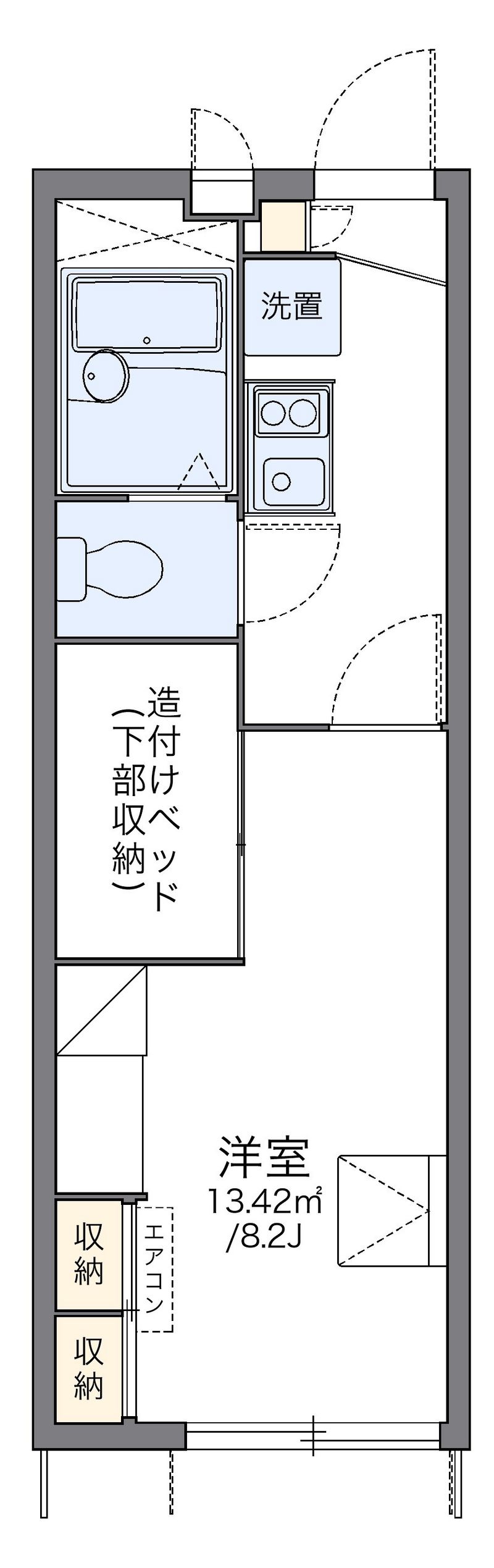 レオパレス津田山手 間取図