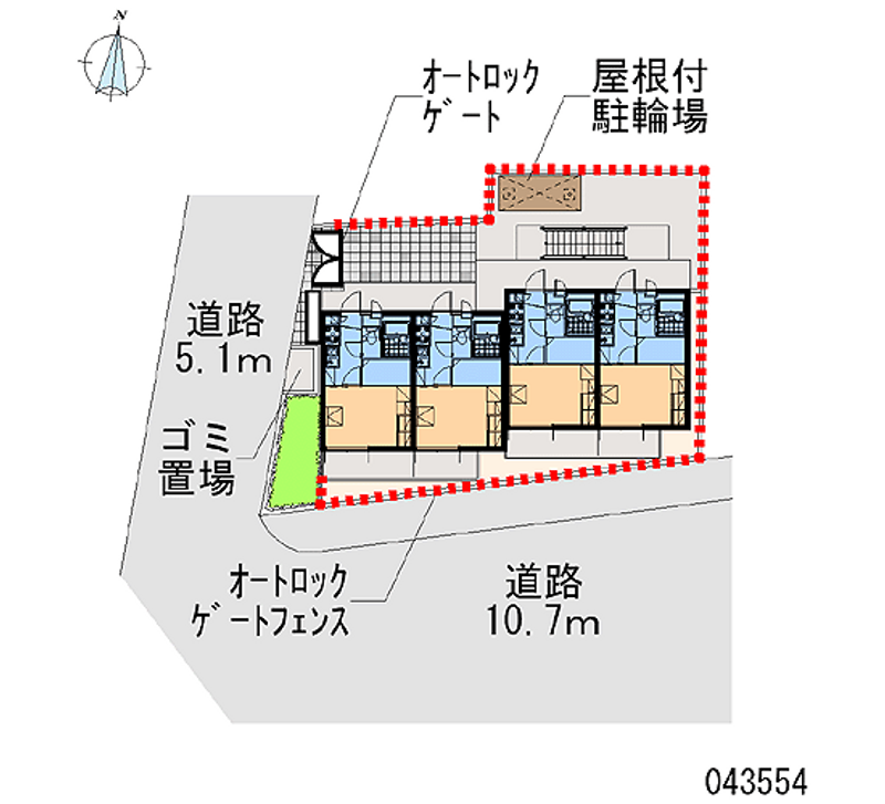 レオパレスＢＬＵＥ　ＮＯＴＥ 区画図