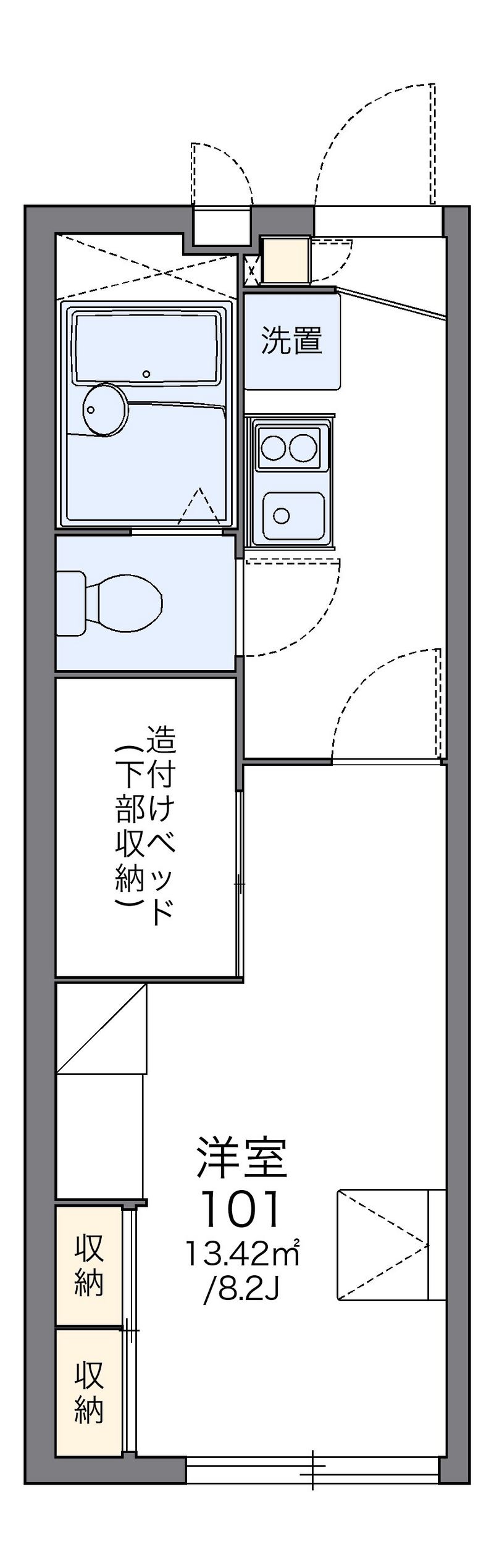 レオパレスアストレア　Ⅰ 間取図