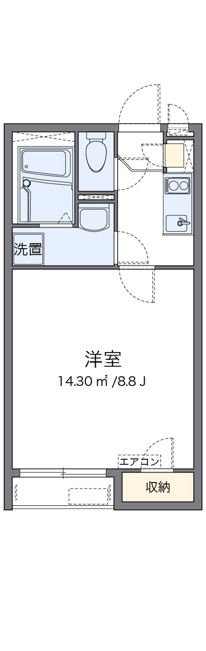 クレイノ石井町 間取図