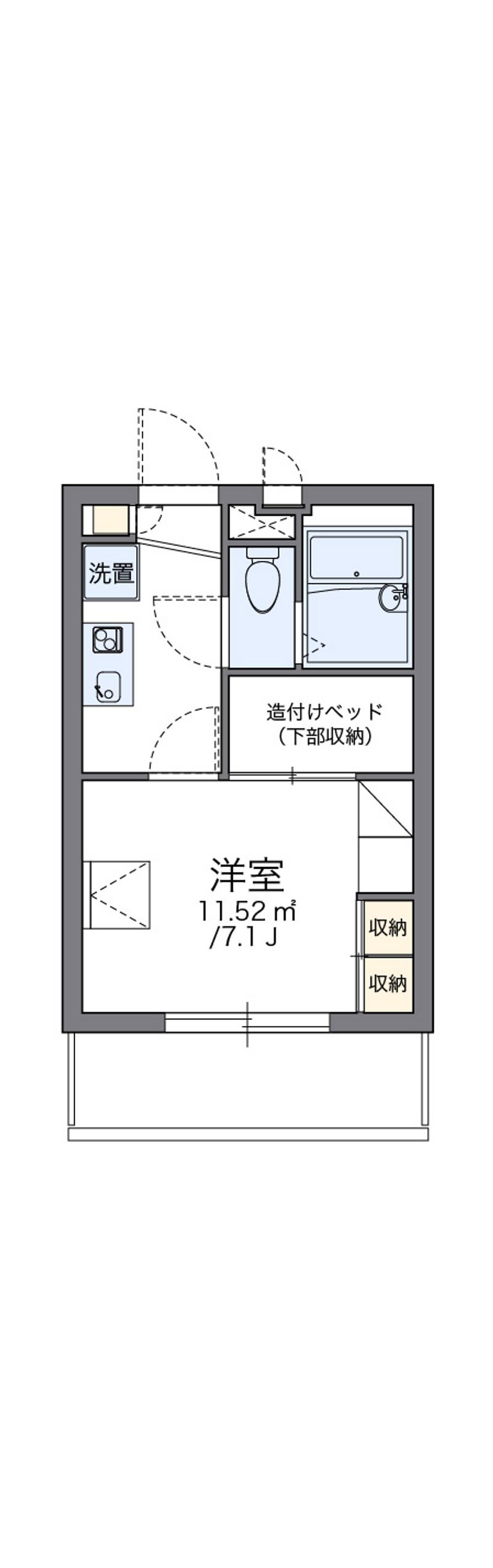 レオパレス天満 間取図