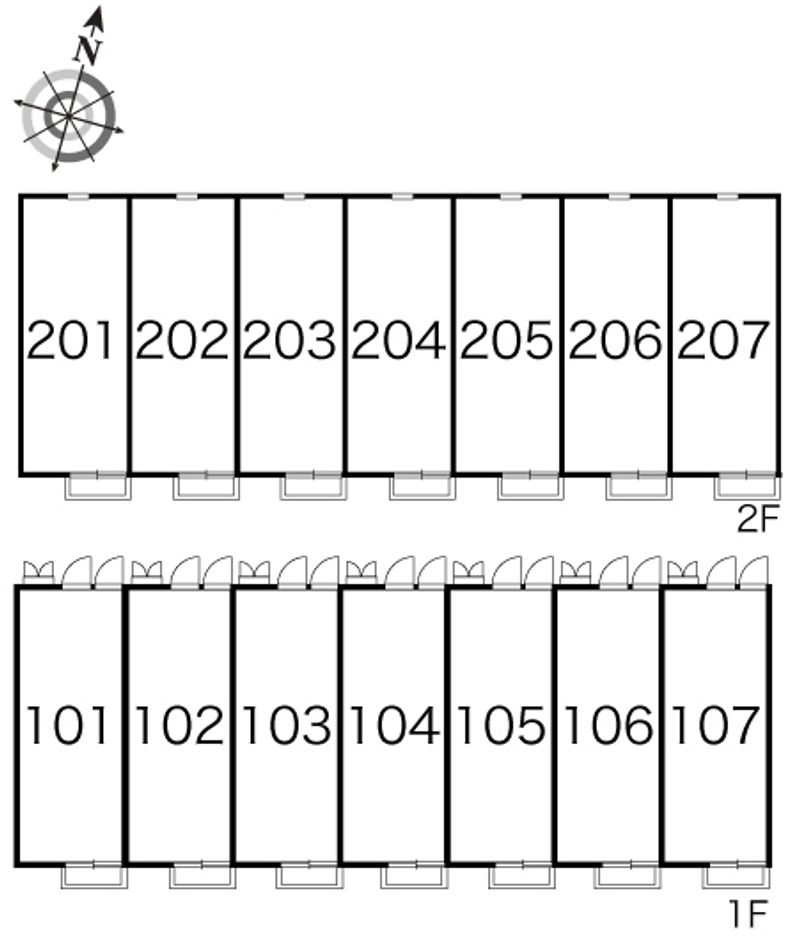 レオパレスｙａｎａｇｉⅡ 間取配置図