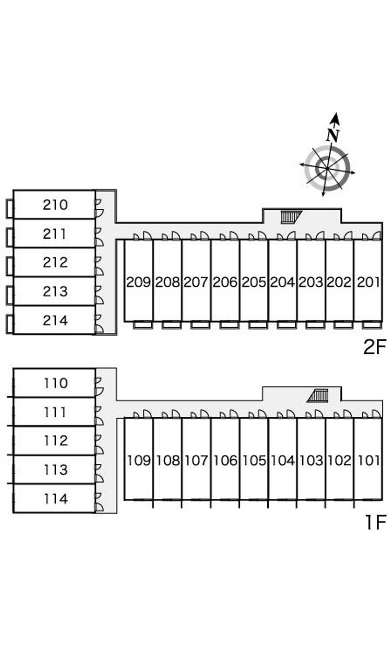レオパレスエクシード塩浜 間取配置図