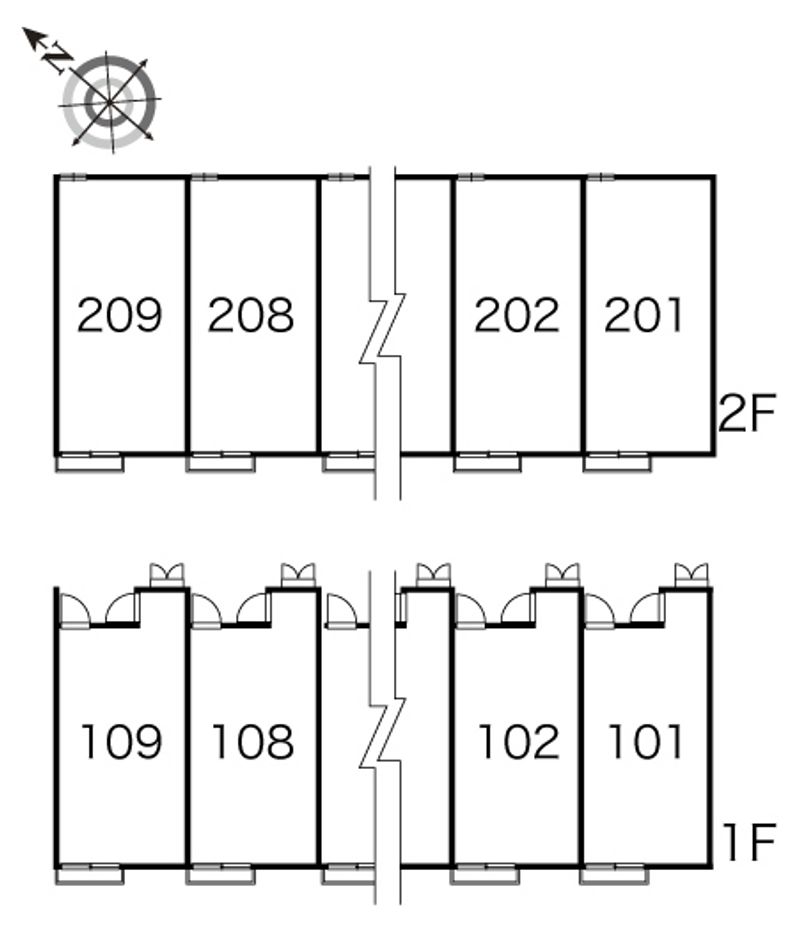 レオパレスリトルウッド 間取配置図