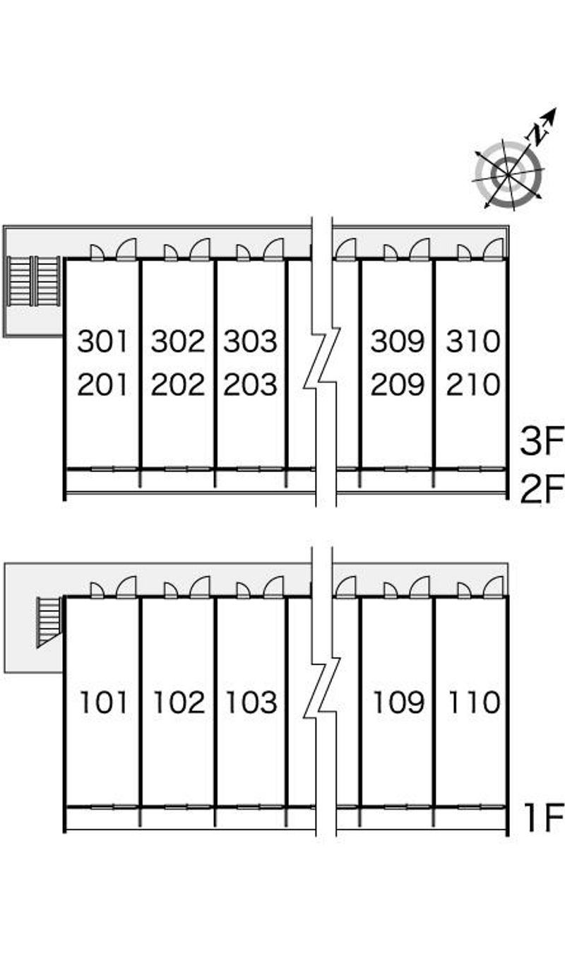 レオパレス鈴風 間取配置図