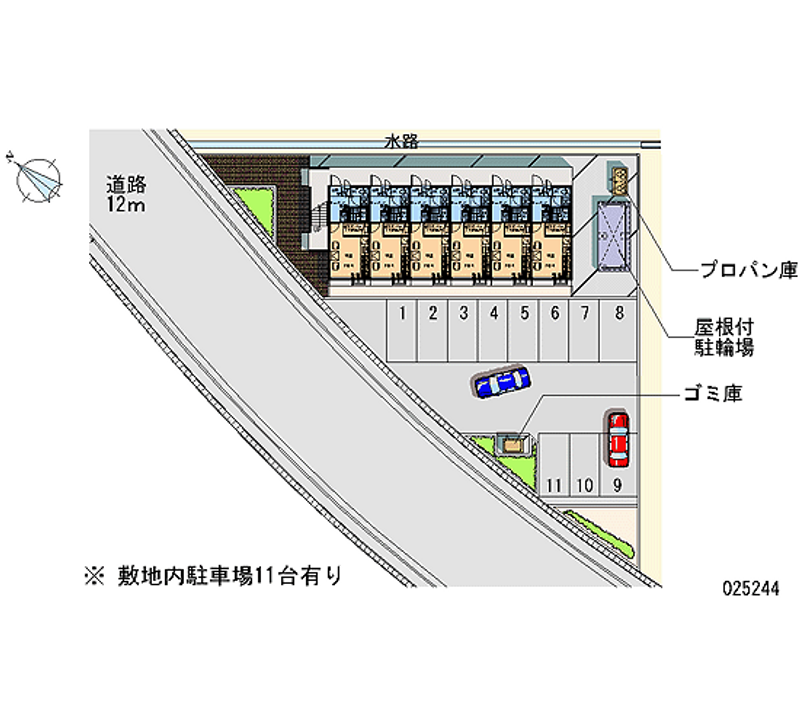 レオパレスアルブルⅡ 月極駐車場