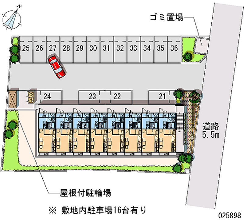 レオパレスひまわり 月極駐車場