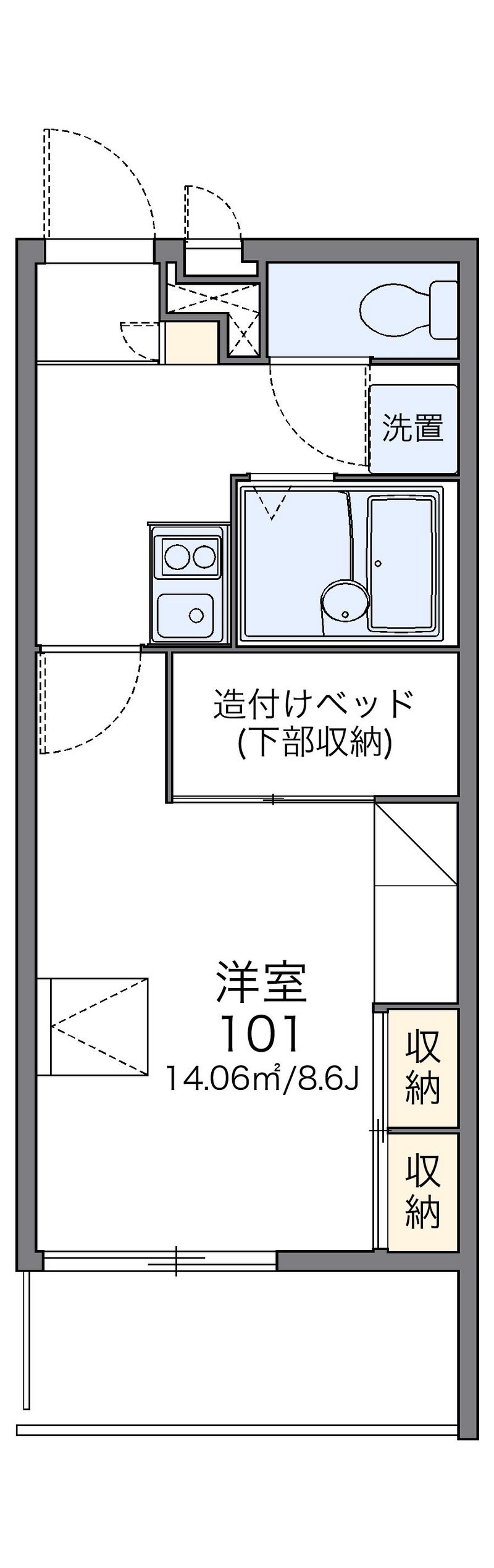 レオパレスアリシア 間取図