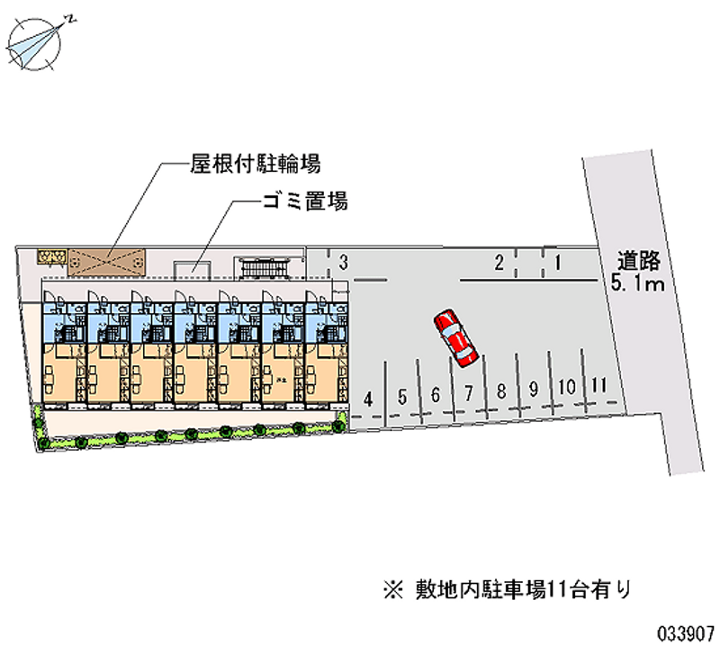 レオパレスサントオークヴィラⅡ 月極駐車場