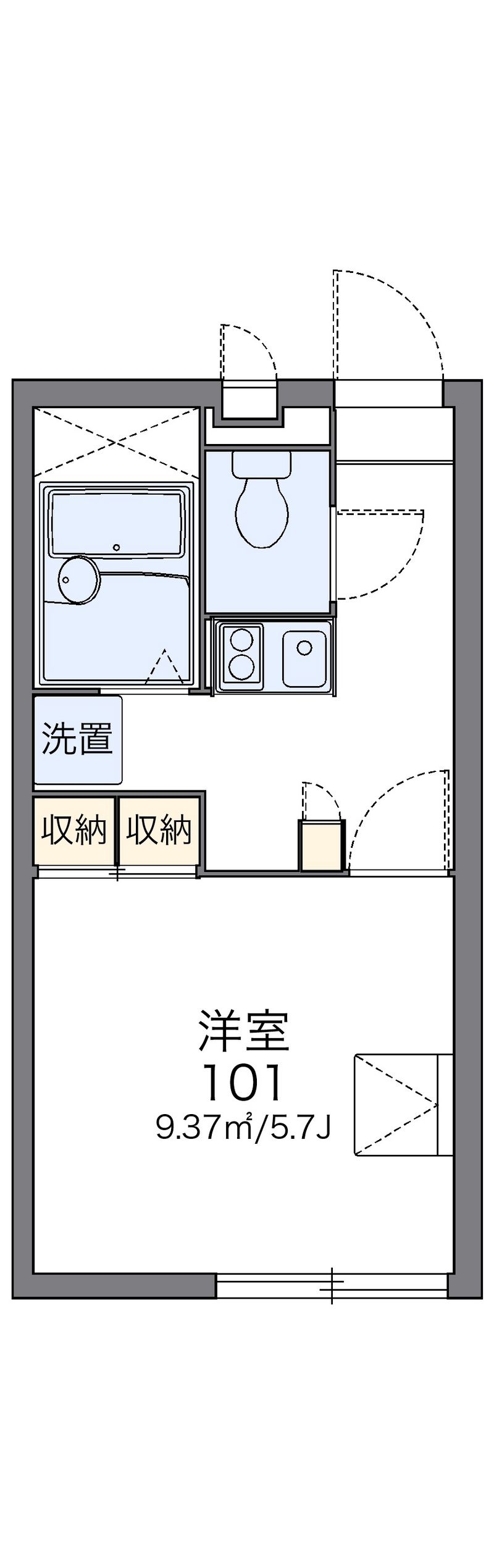 レオパレス治兵山 間取図