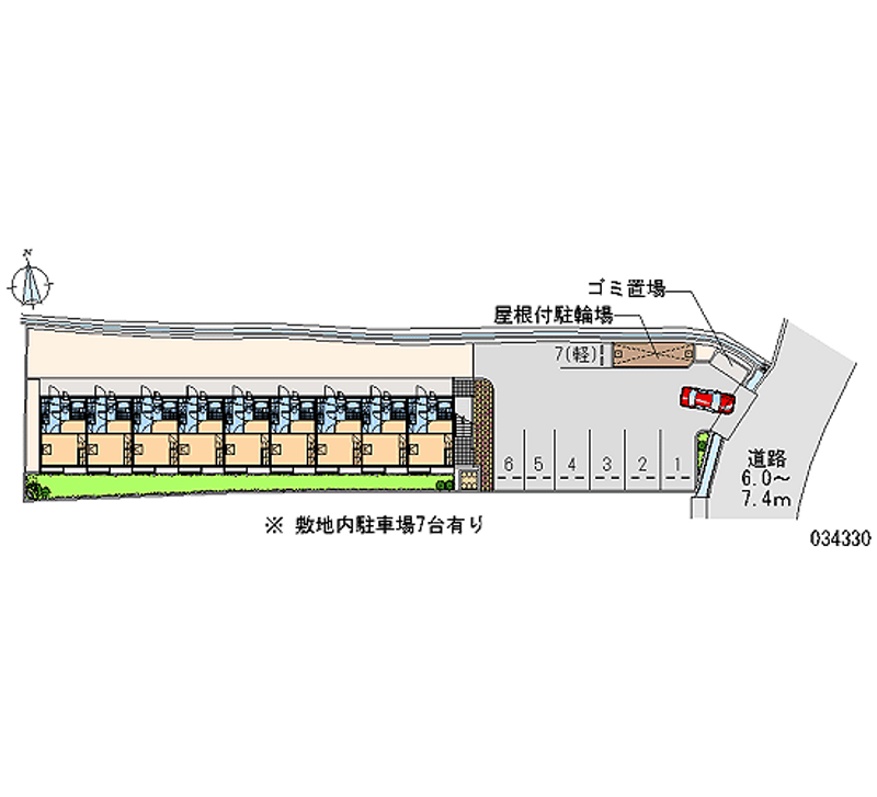 レオパレスパークサイドハイツ 区画図