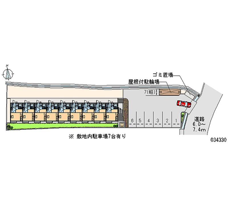 レオパレスパークサイドハイツ 月極駐車場