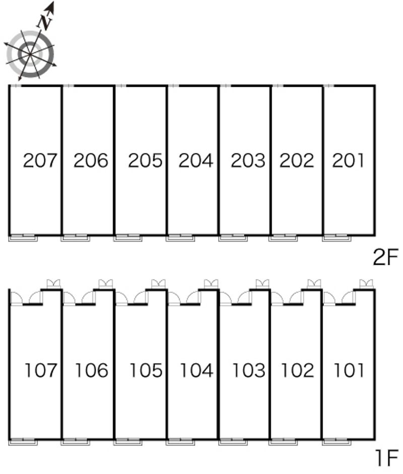 レオパレス桃木 間取配置図