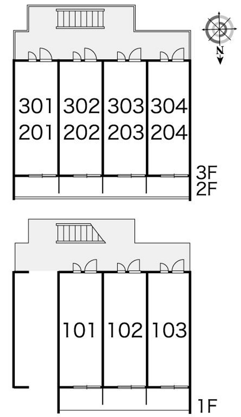 レオパレスロワール千本 間取り配置図