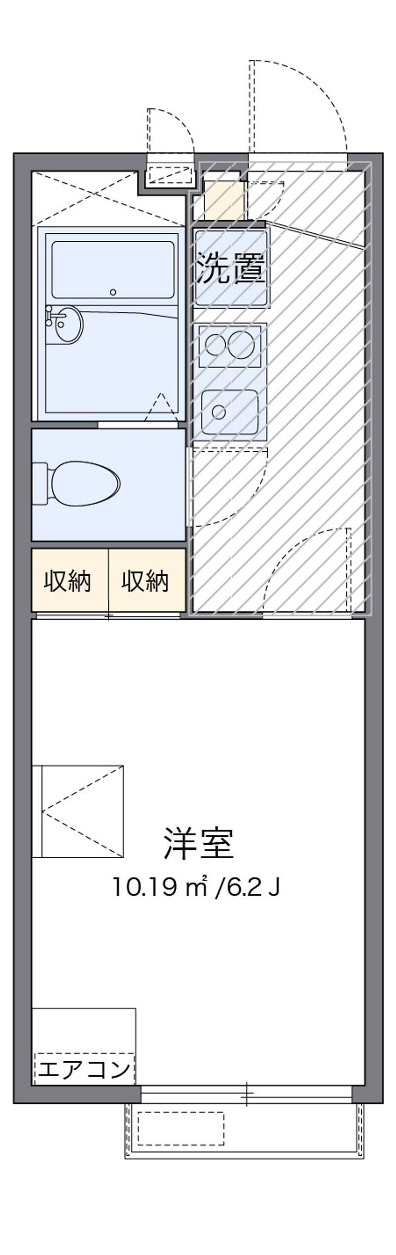 レオパレスハグレー　トマツⅡ 間取図