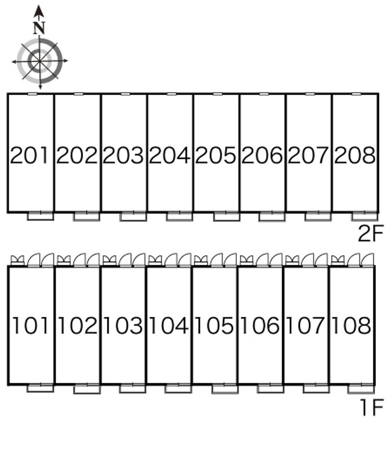レオパレス三色吉Ⅱ 間取配置図