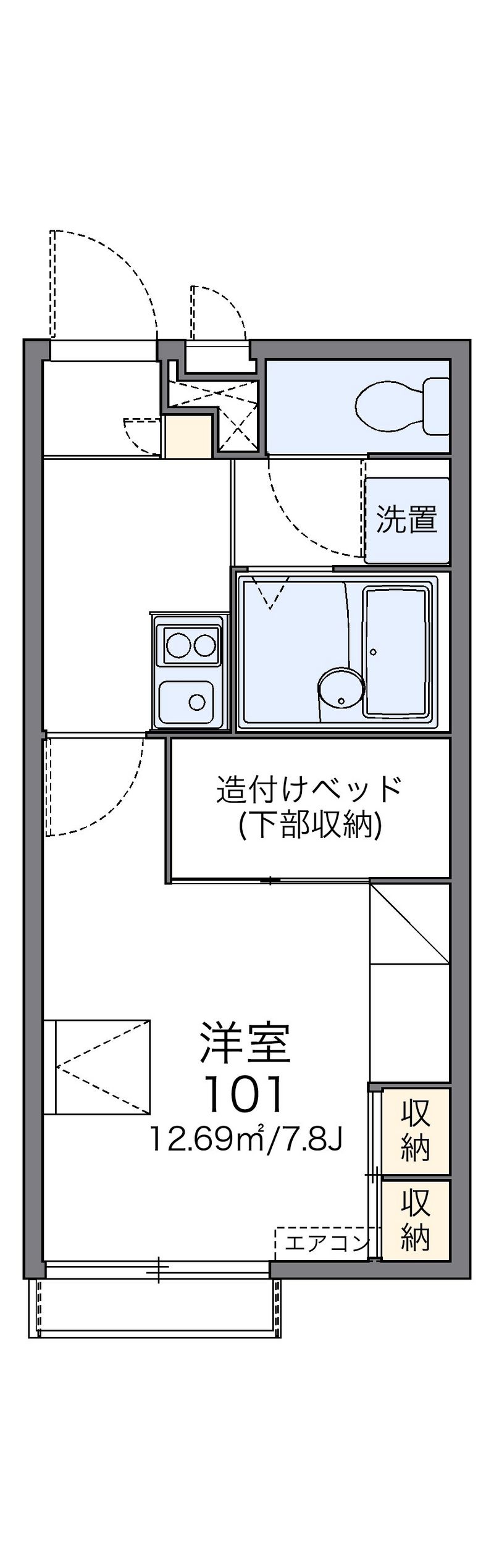 レオパレスウイング山の田Ⅱ 間取図