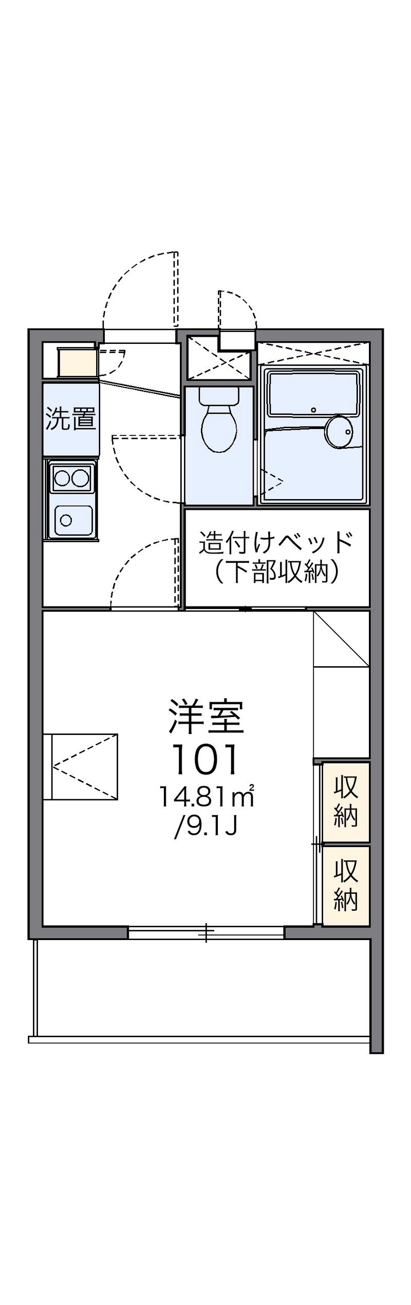 レオパレスエンゼル松原 間取図