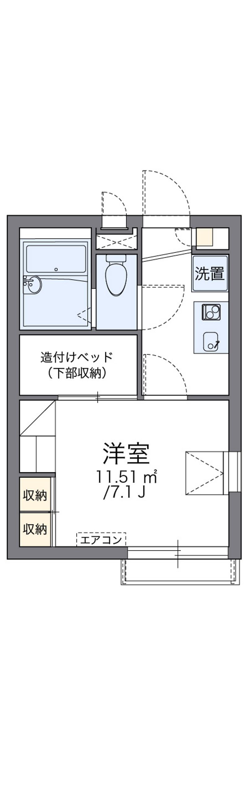 レオパレス五月山 間取図