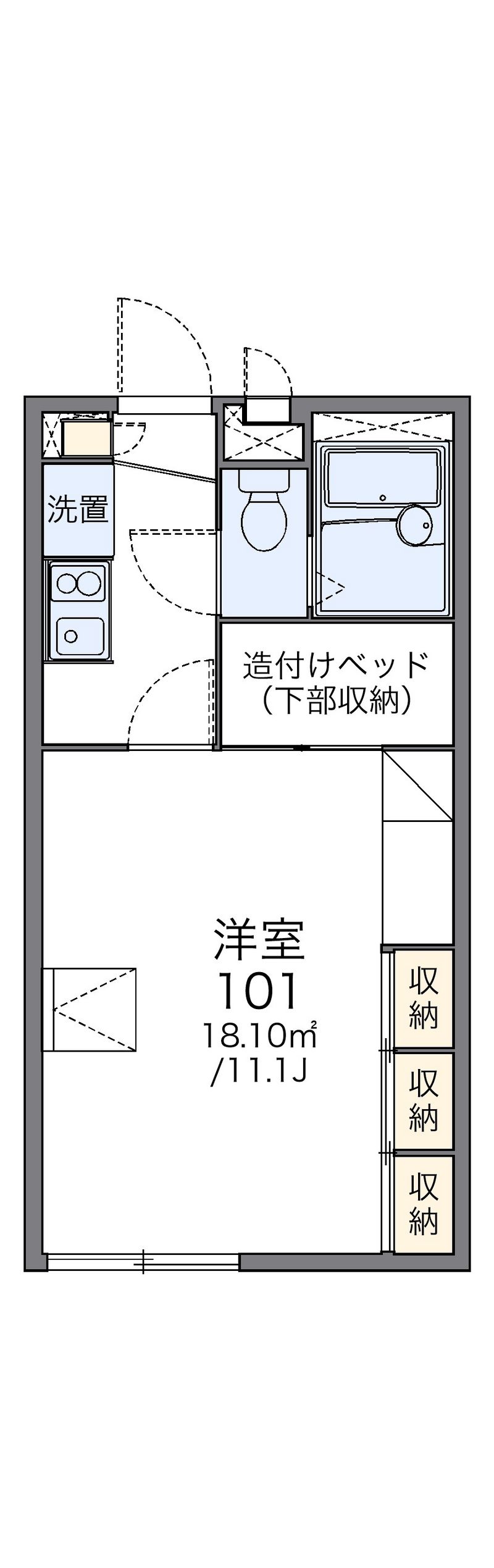 レオパレスひめの 間取図