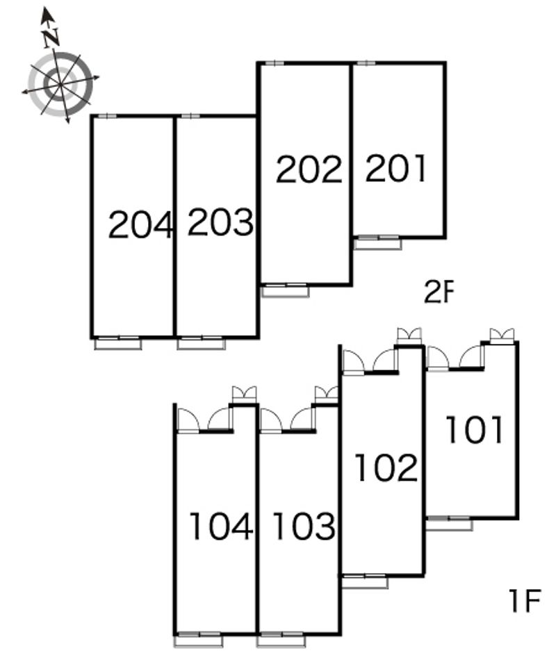 レオパレスブルーメ 間取配置図