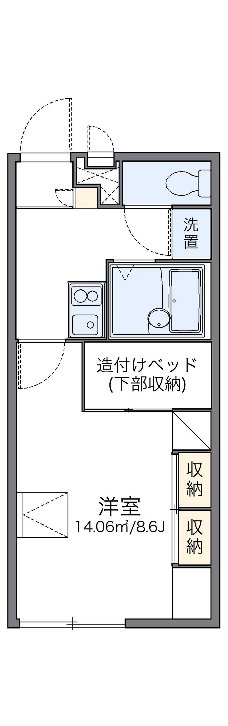 レオパレスアクエリアス 間取図