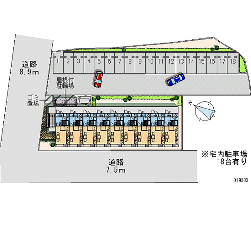 レオパレスセレッソ 月極駐車場