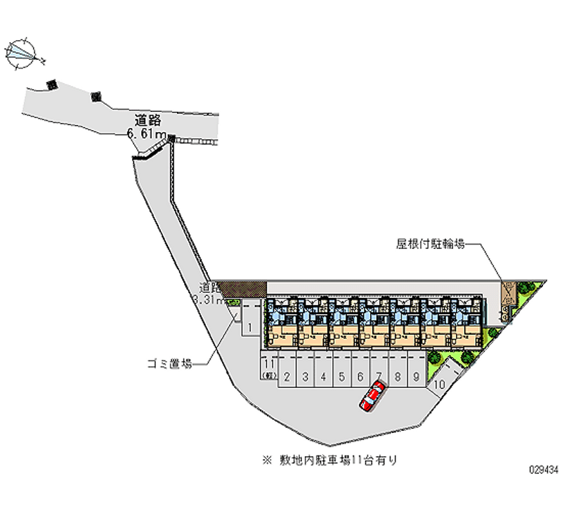 レオパレス荻町 月極駐車場