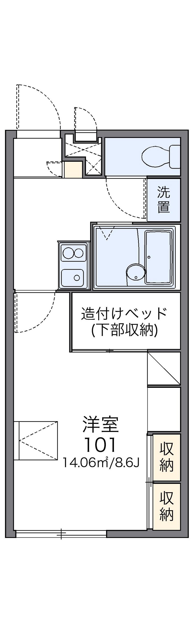 レオパレスＫ−２ 間取図