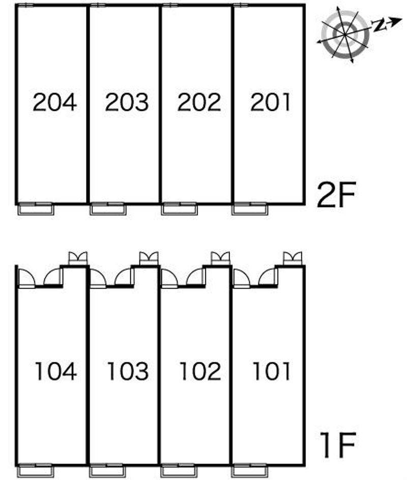 レオパレスフルーレ 間取配置図