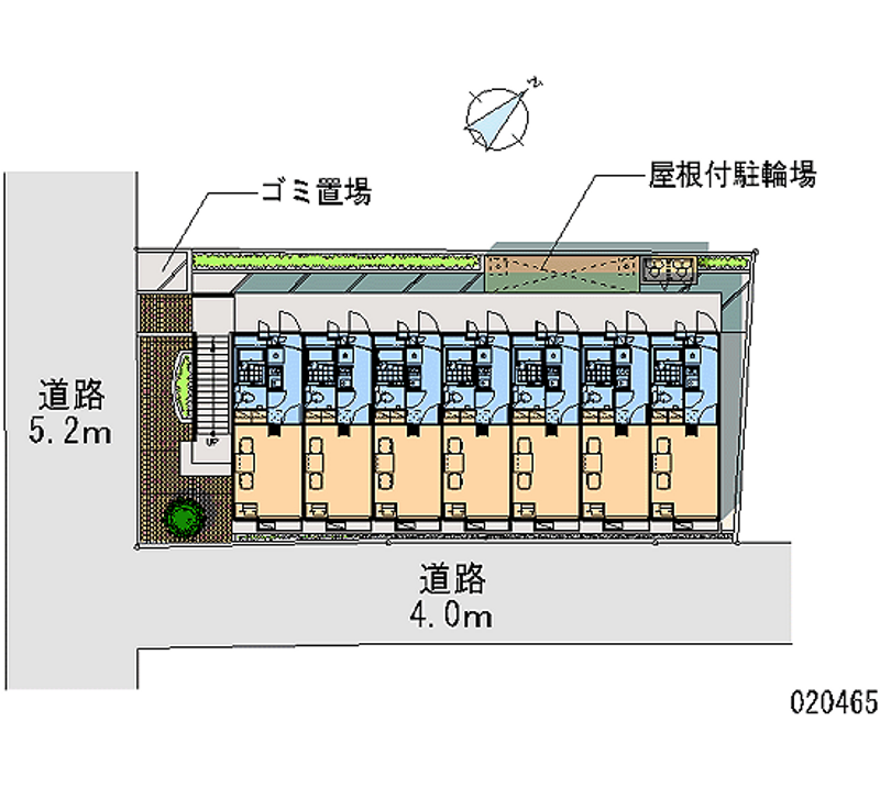 レオパレスハナブサＮａｒａⅡ 区画図