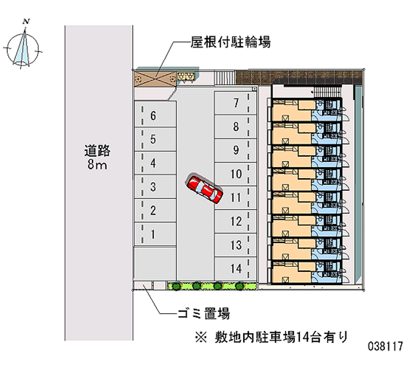 レオパレス幸 月極駐車場