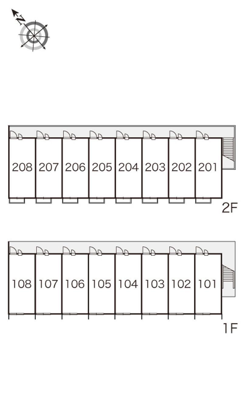 レオパレスサンハイム小泉Ⅱ 間取配置図