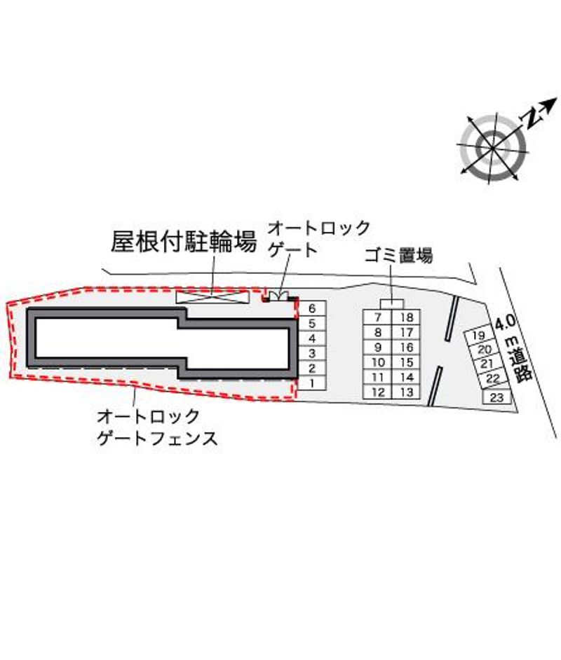 レオパレスグランドソレーユ 配置図