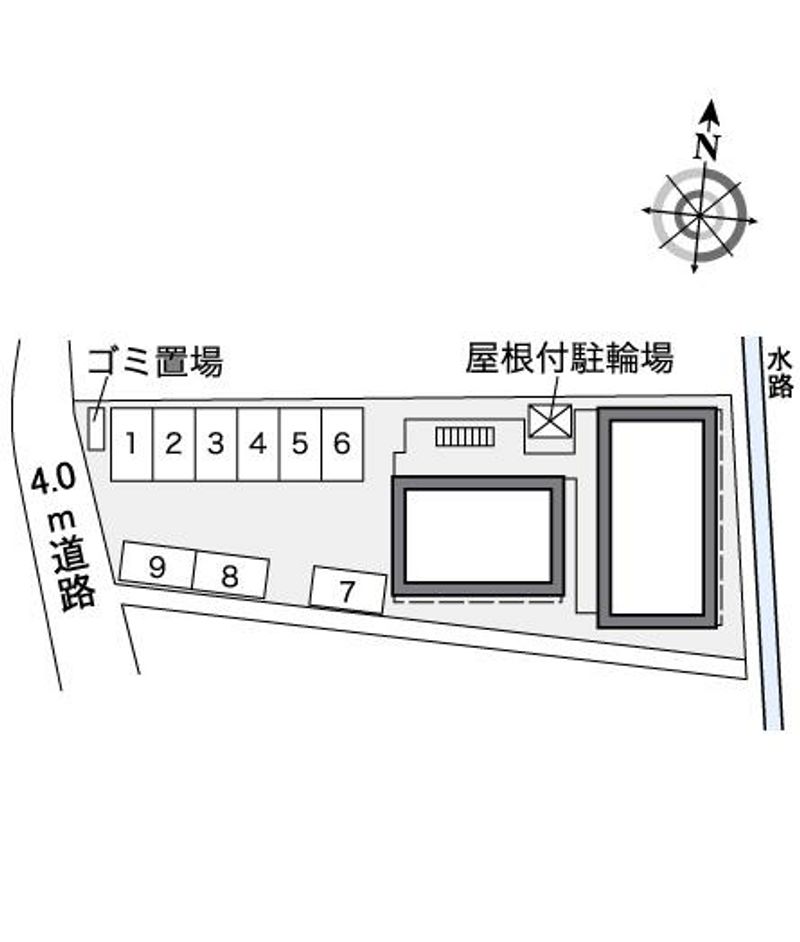 レオパレスエスティ　櫛原 駐車場
