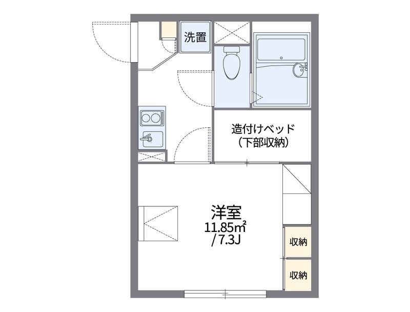 レオパレスミルラ 間取図
