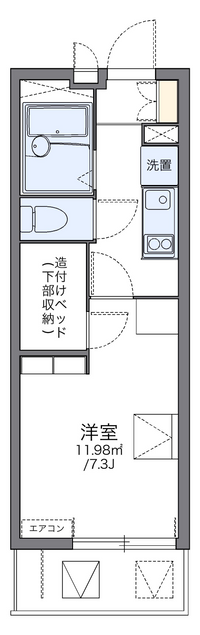 レオパレスアムール梅ヶ丘 間取り図