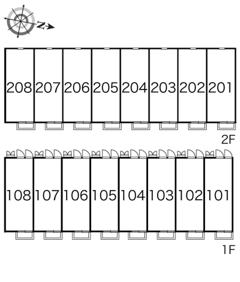 レオパレスフェリーチェ 間取配置図