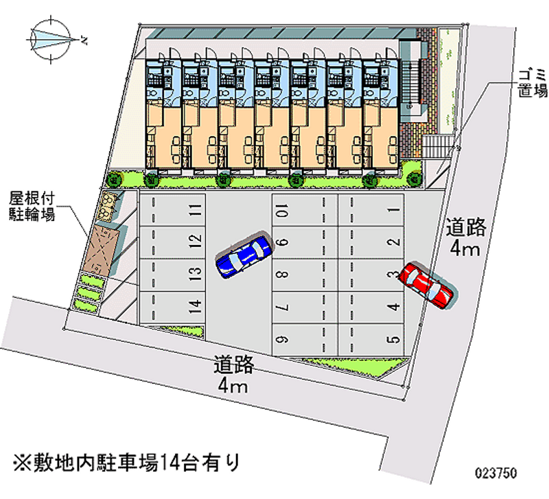 レオパレスエクレール藤塚 月極駐車場