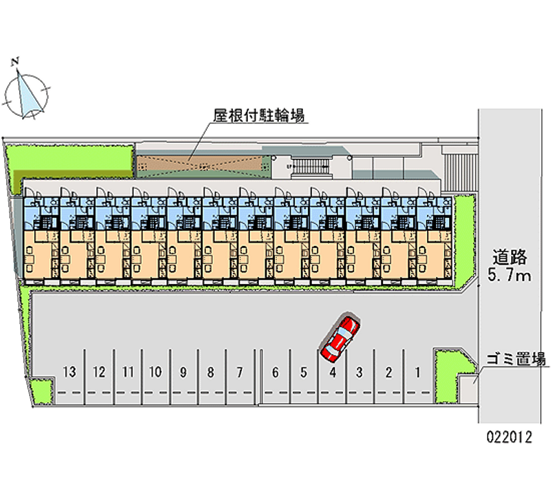 レオパレスソレイユⅡ 月極駐車場