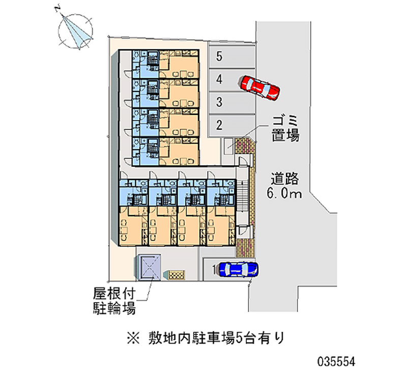 レオパレスロワジール西野Ｃ 区画図