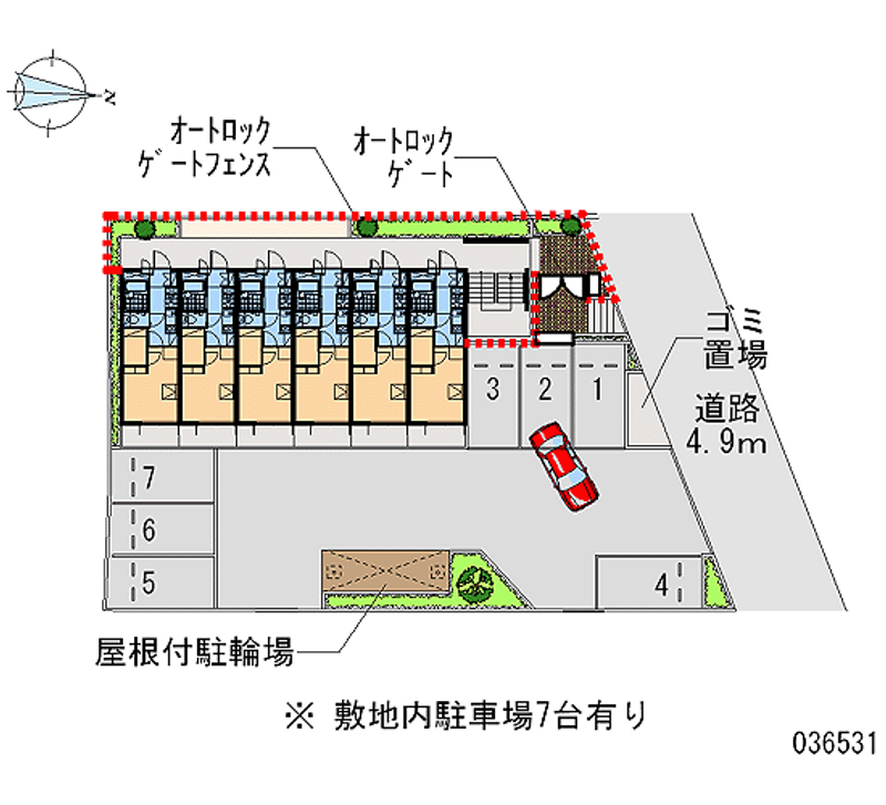 レオパレスセジュール高槻 月極駐車場