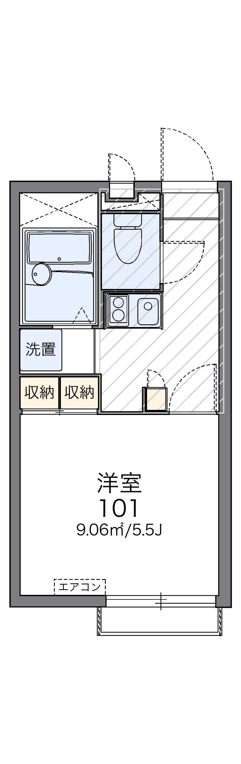 レオパレスＴ　ＫブランドールⅡ 間取図