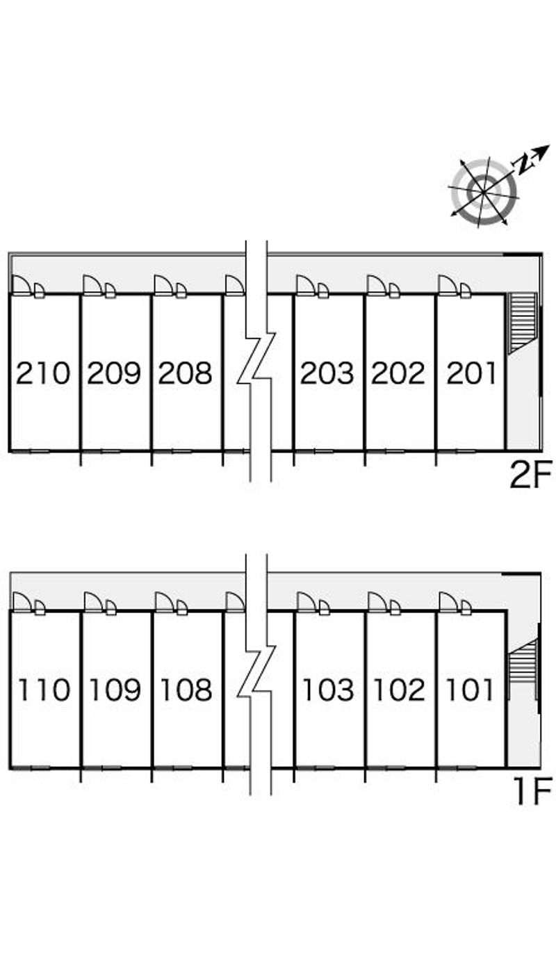 レオパレスシェソワ 間取配置図