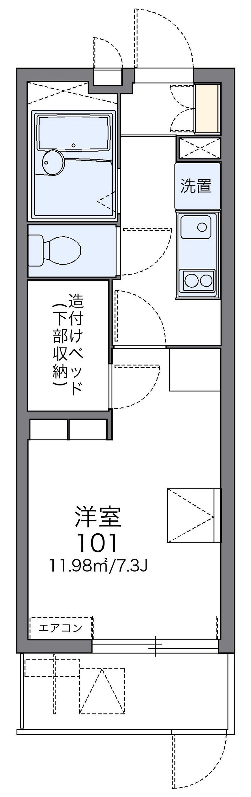 レオパレスエーデル菱屋西 間取図